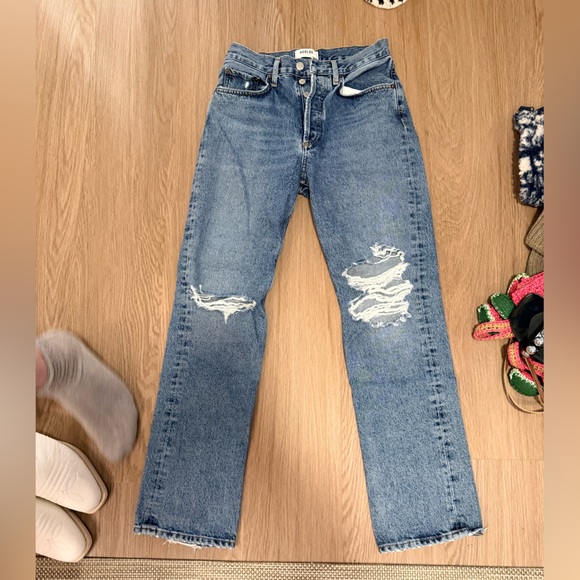 Agolde 90s Pinch Waist Jeans in Backdrop size 25 never worn - Picture 7 of 7